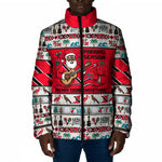 Parang Music Christmas Trinidad And Tobago Padded Jacket Scarlet Ibis Santa Merry Trini Christmas