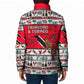Parang Music Christmas Trinidad And Tobago Padded Jacket Scarlet Ibis Santa Merry Trini Christmas