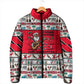 Parang Music Christmas Trinidad And Tobago Padded Jacket Scarlet Ibis Santa Merry Trini Christmas