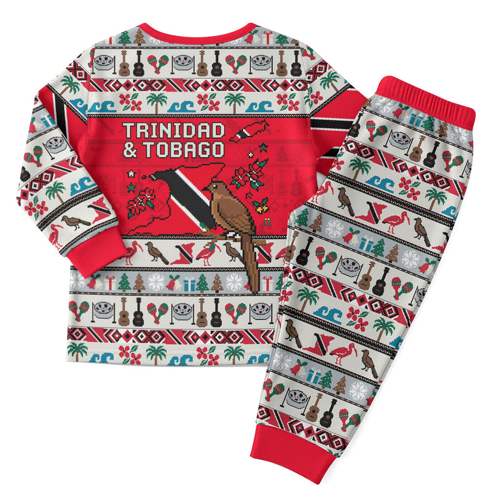 Parang Music Christmas Trinidad And Tobago Christmas Pajama Set Scarlet Ibis Santa Merry Trini Christmas