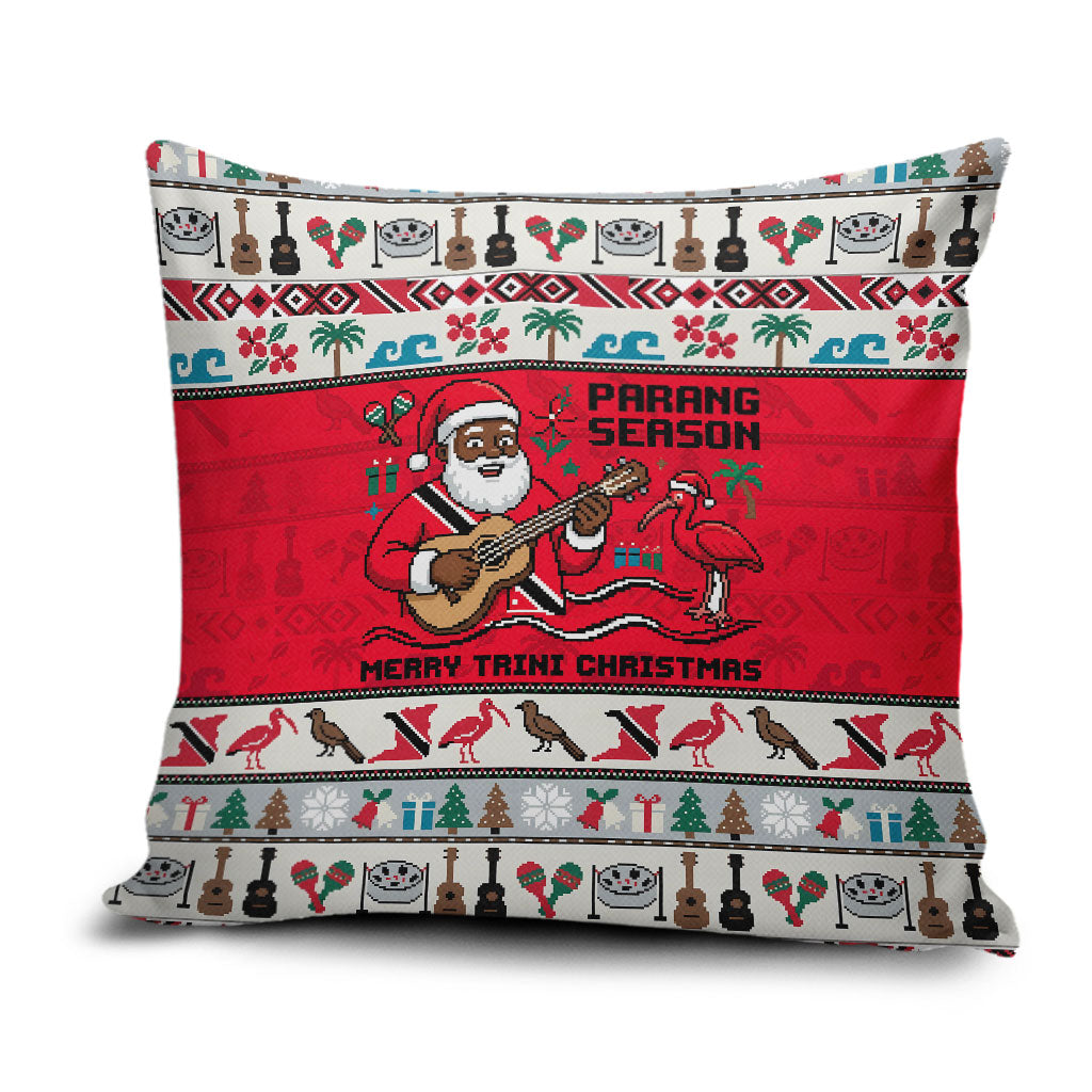 Parang Music Christmas Trinidad And Tobago Pillow Cover Scarlet Ibis Santa Merry Trini Christmas