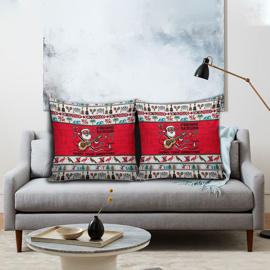 Parang Music Christmas Trinidad And Tobago Pillow Cover Scarlet Ibis Santa Merry Trini Christmas