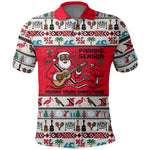Parang Music Christmas Trinidad And Tobago Polo Shirt Scarlet Ibis Santa Merry Trini Christmas
