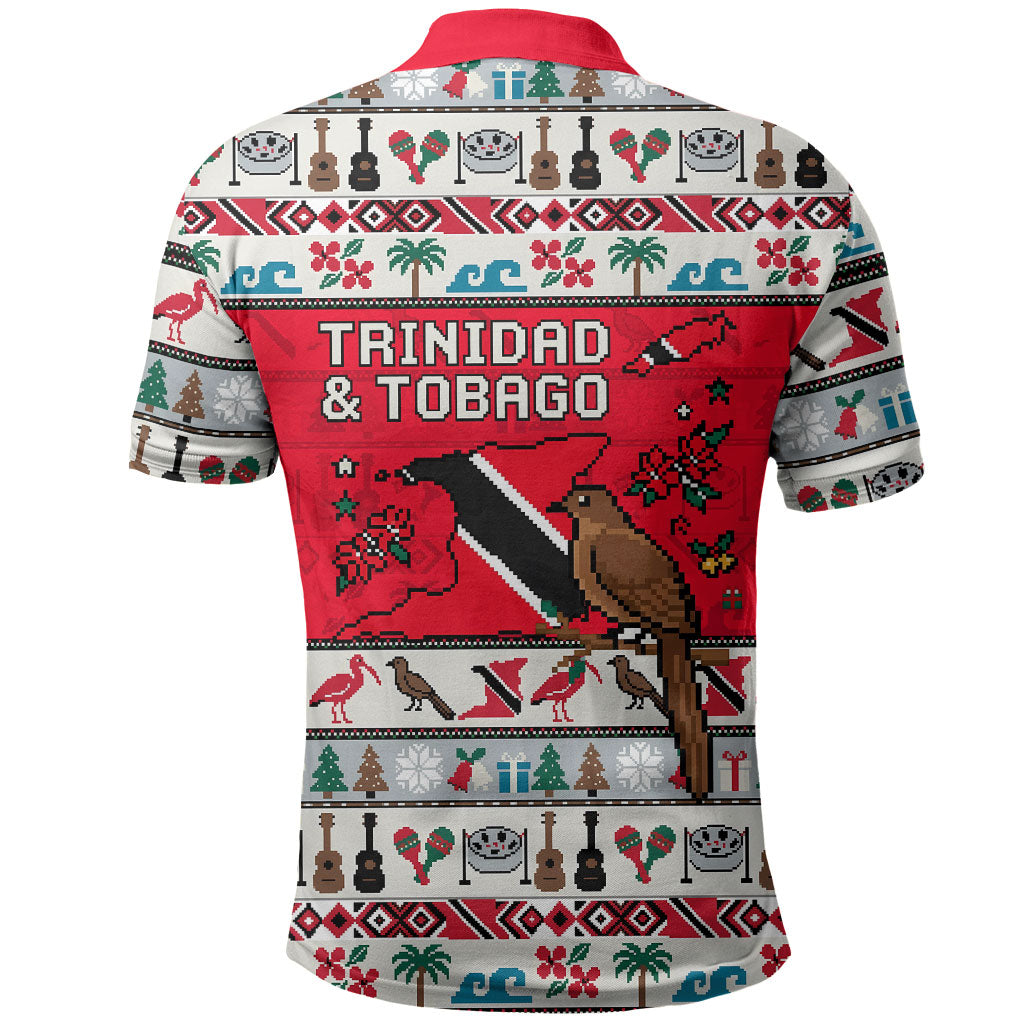 Parang Music Christmas Trinidad And Tobago Polo Shirt Scarlet Ibis Santa Merry Trini Christmas