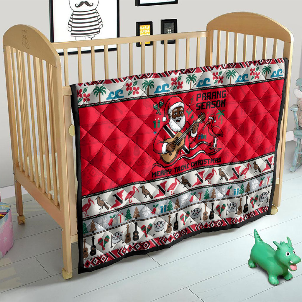 Parang Music Christmas Trinidad And Tobago Quilt Scarlet Ibis Santa Merry Trini Christmas