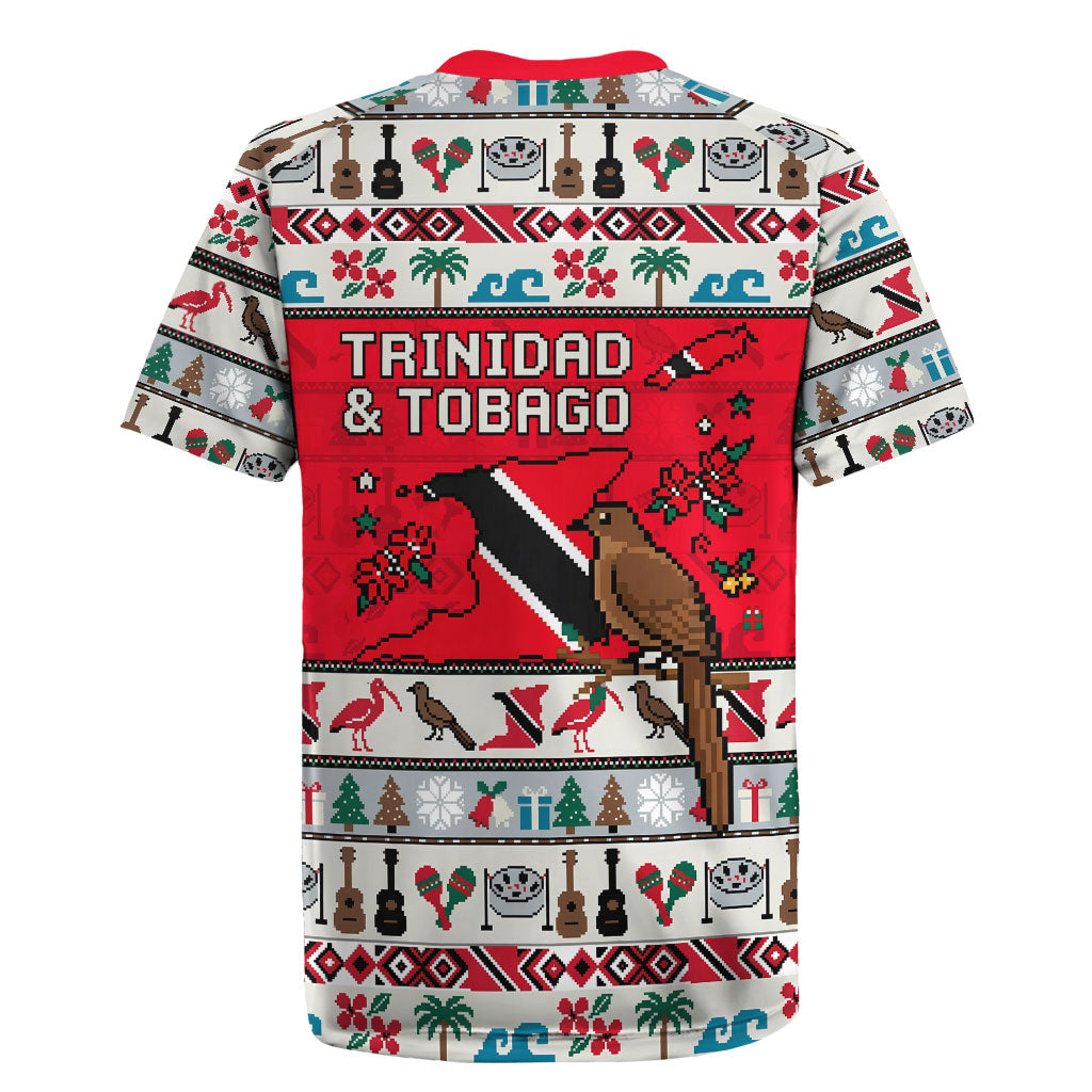 Parang Music Christmas Trinidad And Tobago Rugby Jersey Scarlet Ibis Santa Merry Trini Christmas