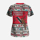 Parang Music Christmas Trinidad And Tobago Scrub Top Scarlet Ibis Santa Merry Trini Christmas