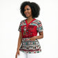 Parang Music Christmas Trinidad And Tobago Scrub Top Scarlet Ibis Santa Merry Trini Christmas