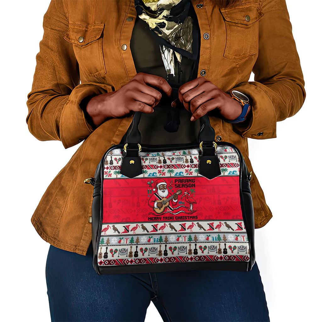 Parang Music Christmas Trinidad And Tobago Shoulder Handbag Scarlet Ibis Santa Merry Trini Christmas