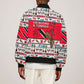 Parang Music Christmas Trinidad And Tobago Sleeve Zip Bomber Jacket Scarlet Ibis Santa Merry Trini Christmas