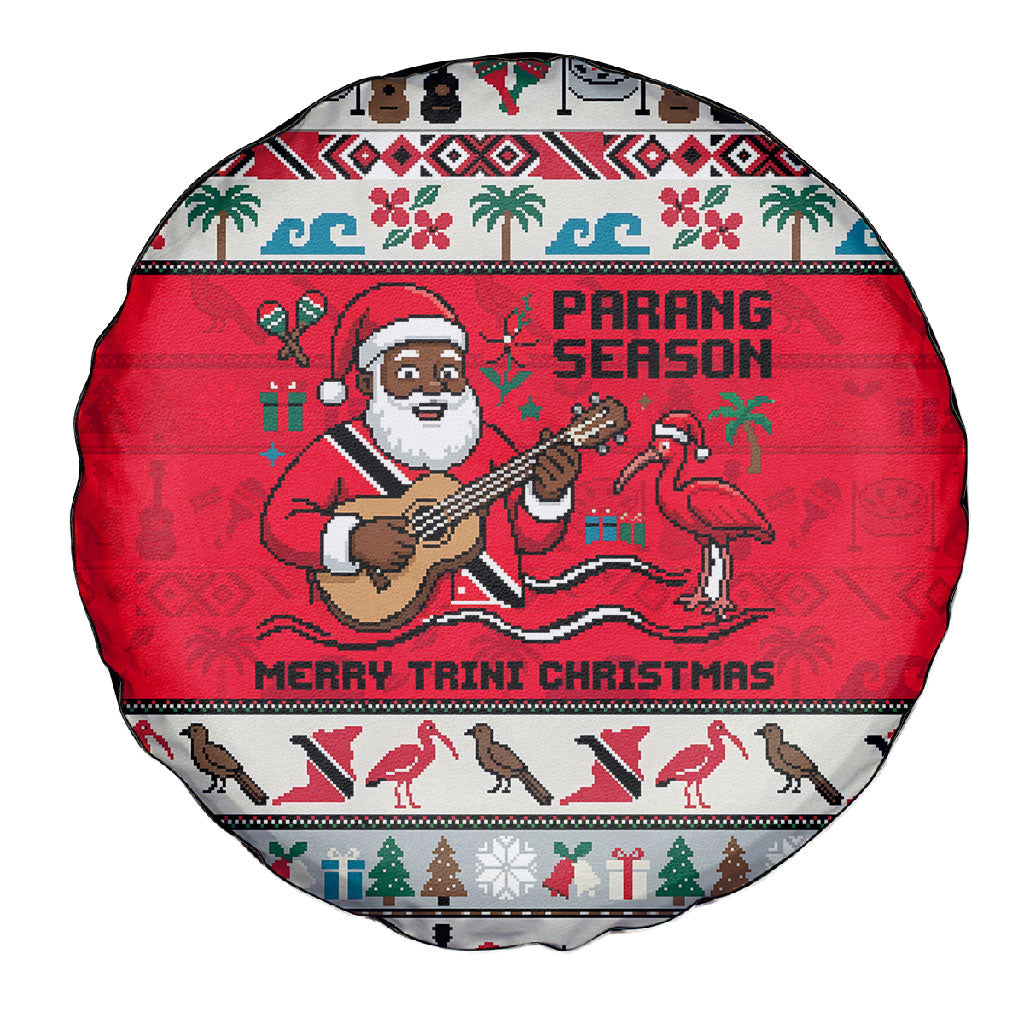 Parang Music Christmas Trinidad And Tobago Spare Tire Cover Scarlet Ibis Santa Merry Trini Christmas