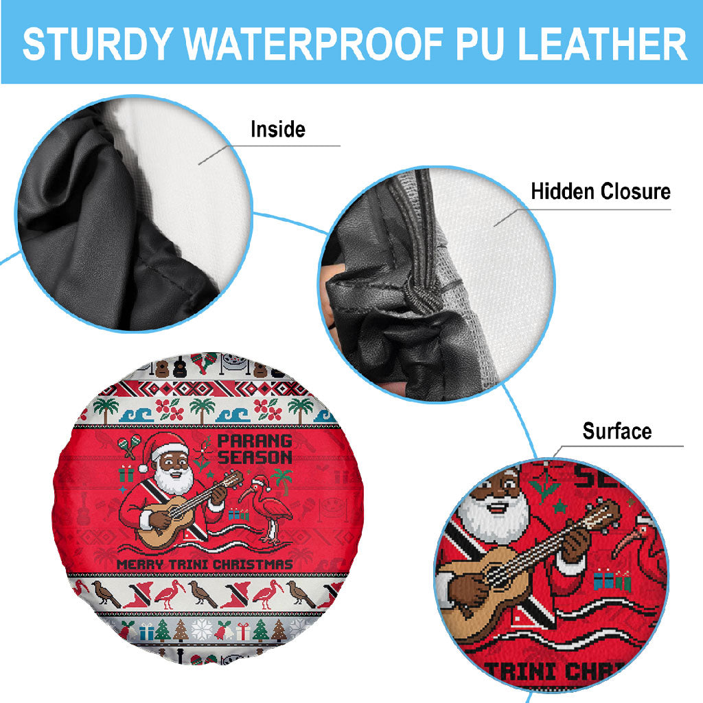 Parang Music Christmas Trinidad And Tobago Spare Tire Cover Scarlet Ibis Santa Merry Trini Christmas