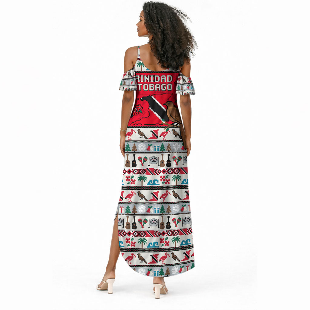 Parang Music Christmas Trinidad And Tobago Summer Maxi Dress Scarlet Ibis Santa Merry Trini Christmas