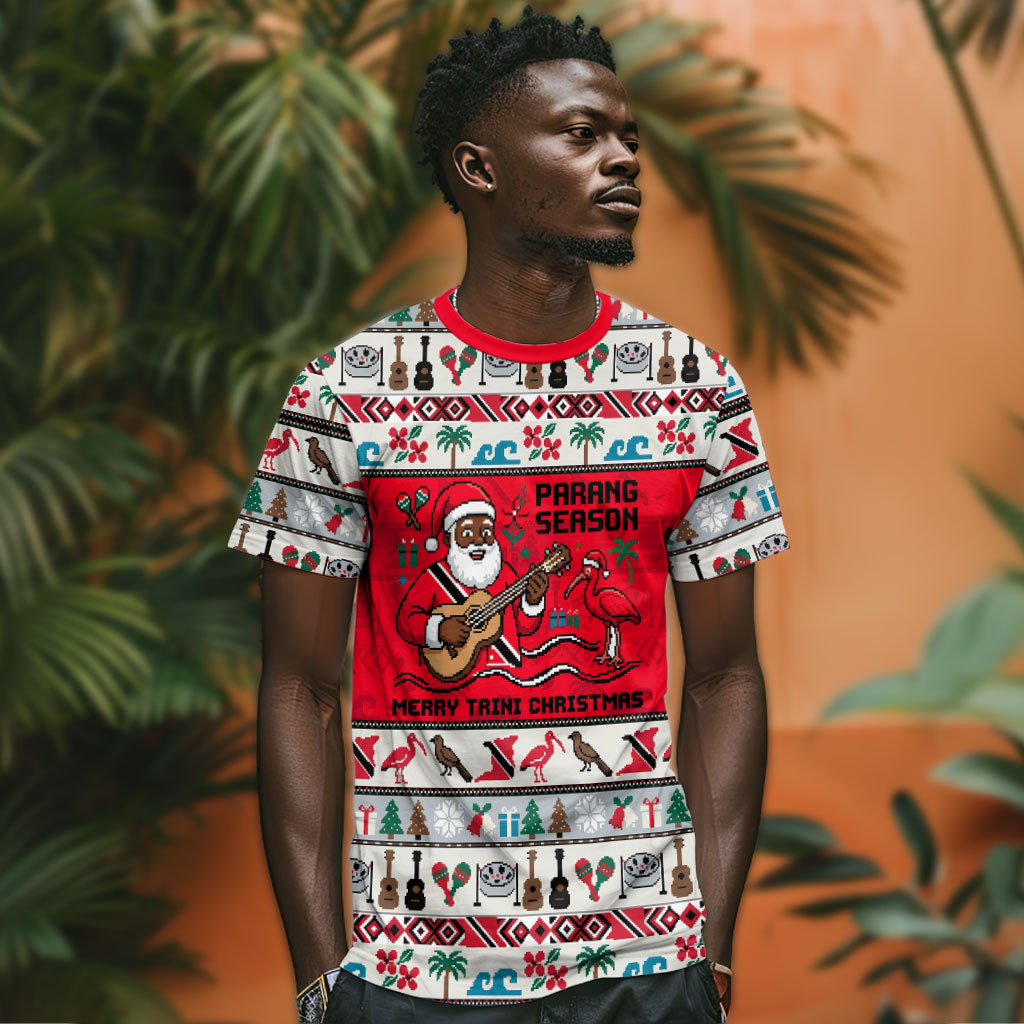 Parang Music Christmas Trinidad And Tobago T shirt Scarlet Ibis Santa Merry Trini Christmas