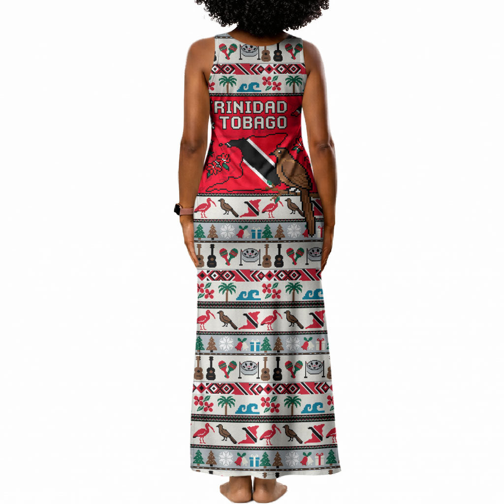 Parang Music Christmas Trinidad And Tobago Tank Maxi Dress Scarlet Ibis Santa Merry Trini Christmas