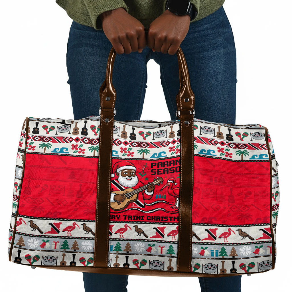 Parang Music Christmas Trinidad And Tobago Travel Bag Scarlet Ibis Santa Merry Trini Christmas