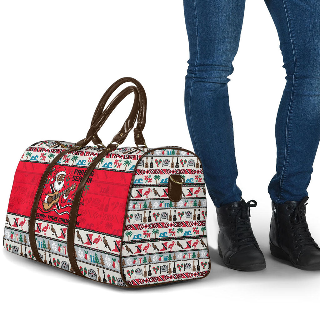 Parang Music Christmas Trinidad And Tobago Travel Bag Scarlet Ibis Santa Merry Trini Christmas