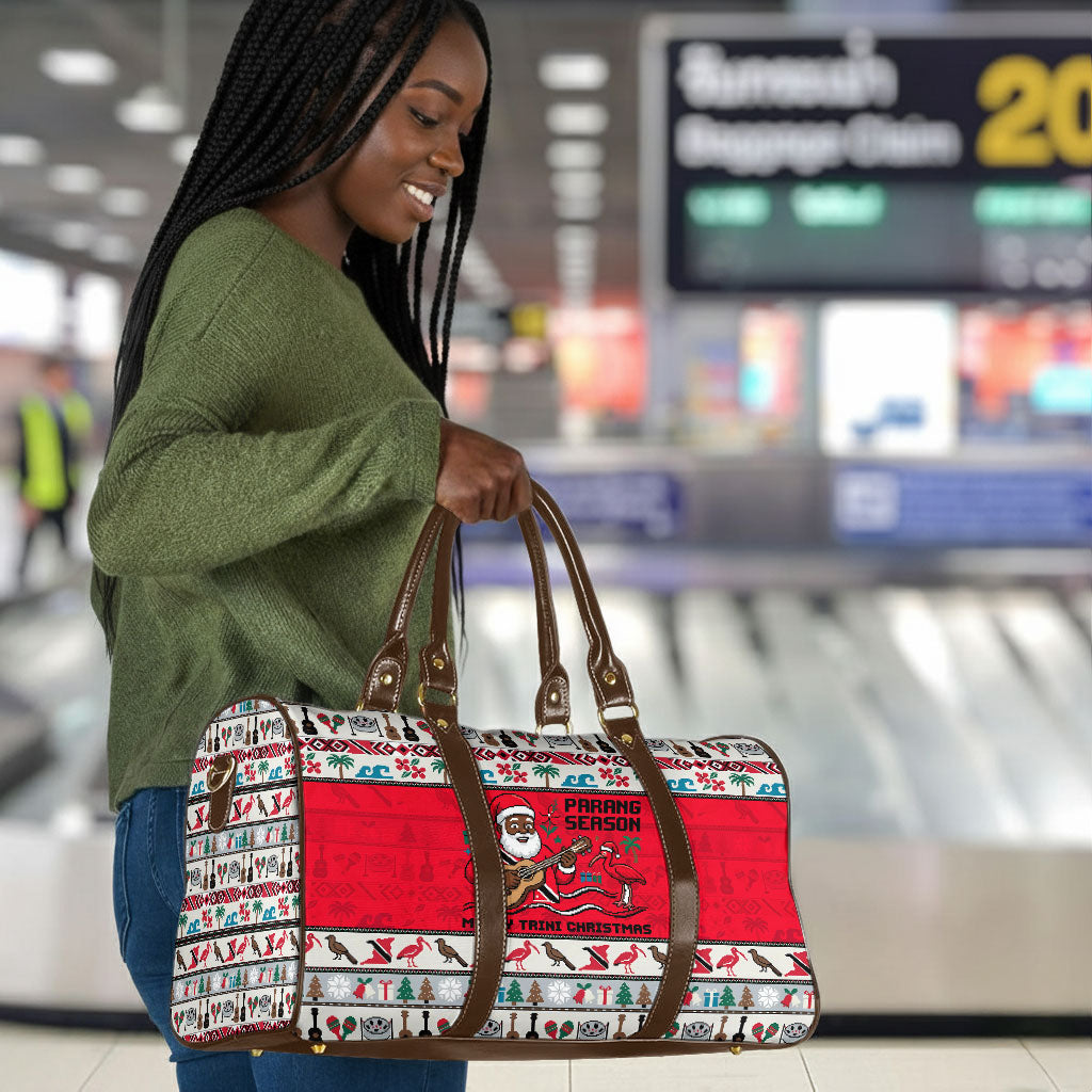 Parang Music Christmas Trinidad And Tobago Travel Bag Scarlet Ibis Santa Merry Trini Christmas