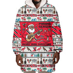 Parang Music Christmas Trinidad And Tobago Wearable Blanket Hoodie Scarlet Ibis Santa Merry Trini Christmas