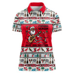 Parang Music Christmas Trinidad And Tobago Women Polo Shirt Scarlet Ibis Santa Merry Trini Christmas