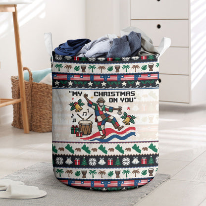 Liberia Christmas On You Laundry Basket Old Man Bayka - Pygmy Hippo - Liberia Map Djembe Drum