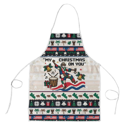 Liberia Christmas On You Apron Old Man Bayka - Pygmy Hippo - Liberia Map Djembe Drum