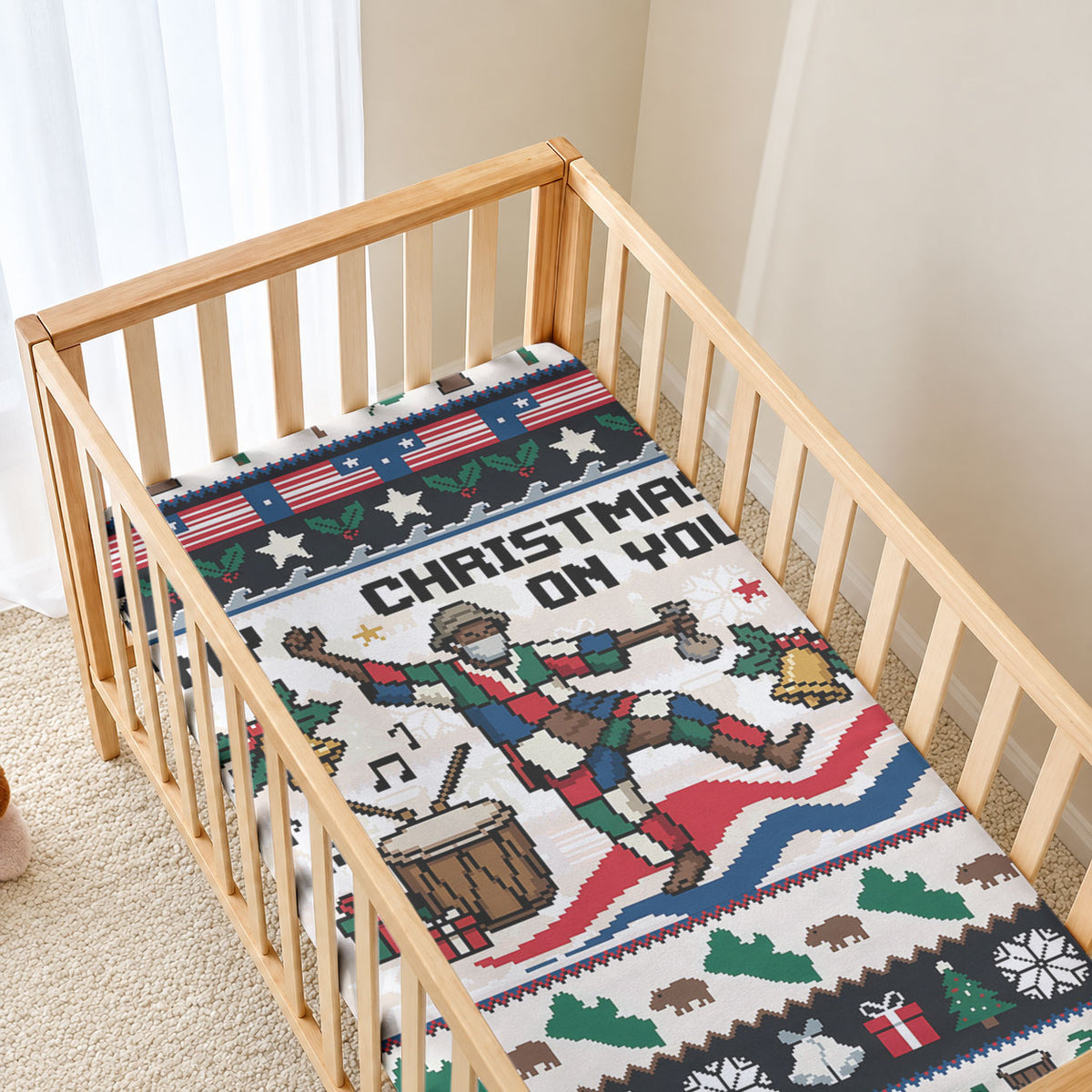 Liberia Christmas On You Baby Bed Cover Old Man Bayka - Pygmy Hippo - Liberia Map Djembe Drum