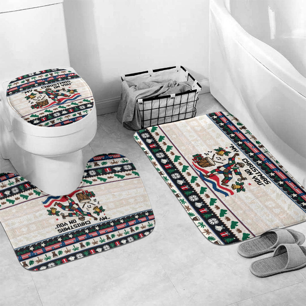 Liberia Christmas On You Bathroom Set Old Man Bayka - Pygmy Hippo - Liberia Map Djembe Drum