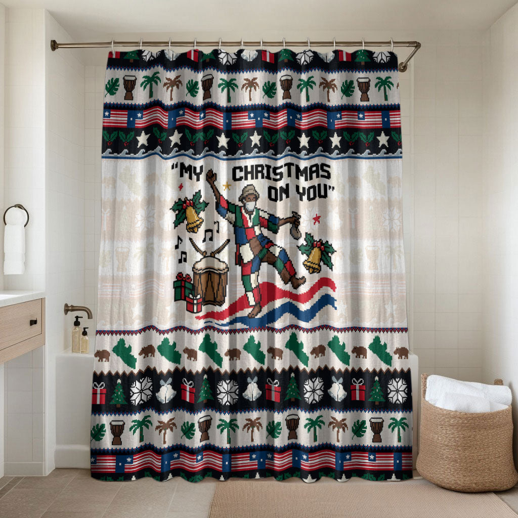 Liberia Christmas On You Bathroom Set Old Man Bayka - Pygmy Hippo - Liberia Map Djembe Drum