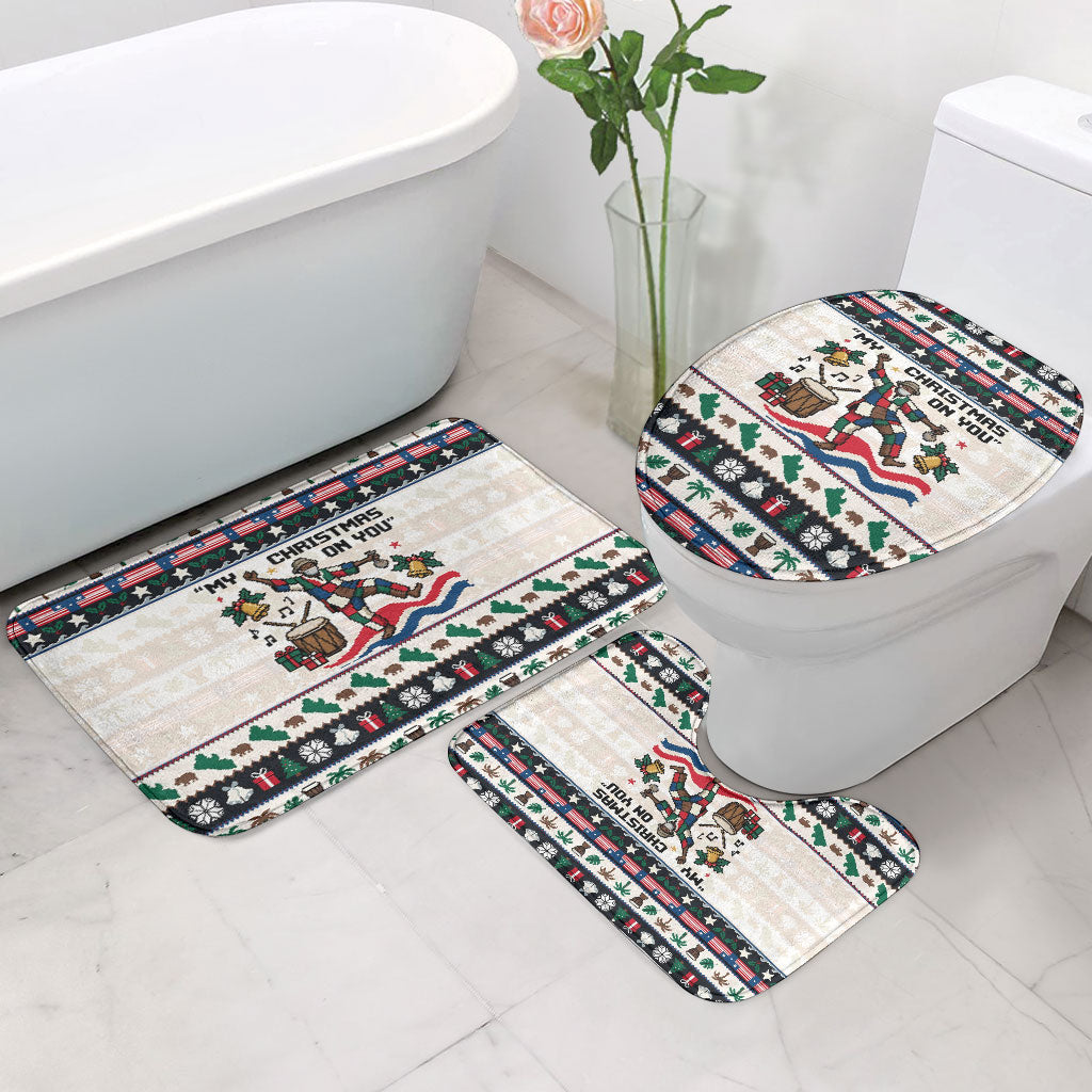 Liberia Christmas On You Bathroom Set Old Man Bayka - Pygmy Hippo - Liberia Map Djembe Drum