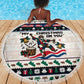 Liberia Christmas On You Beach Blanket Old Man Bayka - Pygmy Hippo - Liberia Map Djembe Drum