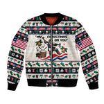 Liberia Christmas On You Bomber Jacket Old Man Bayka - Pygmy Hippo - Liberia Map Djembe Drum