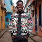 Liberia Christmas On You Bomber Jacket Old Man Bayka - Pygmy Hippo - Liberia Map Djembe Drum