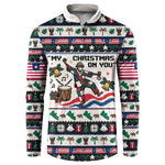 Liberia Christmas On You Button Sweatshirt Old Man Bayka - Pygmy Hippo - Liberia Map Djembe Drum