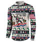 Liberia Christmas On You Button Sweatshirt Old Man Bayka - Pygmy Hippo - Liberia Map Djembe Drum