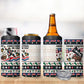 Liberia Christmas On You 4 in 1 Can Cooler Tumbler Old Man Bayka - Pygmy Hippo - Liberia Map Djembe Drum