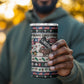 Liberia Christmas On You 4 in 1 Can Cooler Tumbler Old Man Bayka - Pygmy Hippo - Liberia Map Djembe Drum