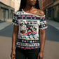 Liberia Christmas On You Cross Shoulder Shirt Old Man Bayka - Pygmy Hippo - Liberia Map Djembe Drum