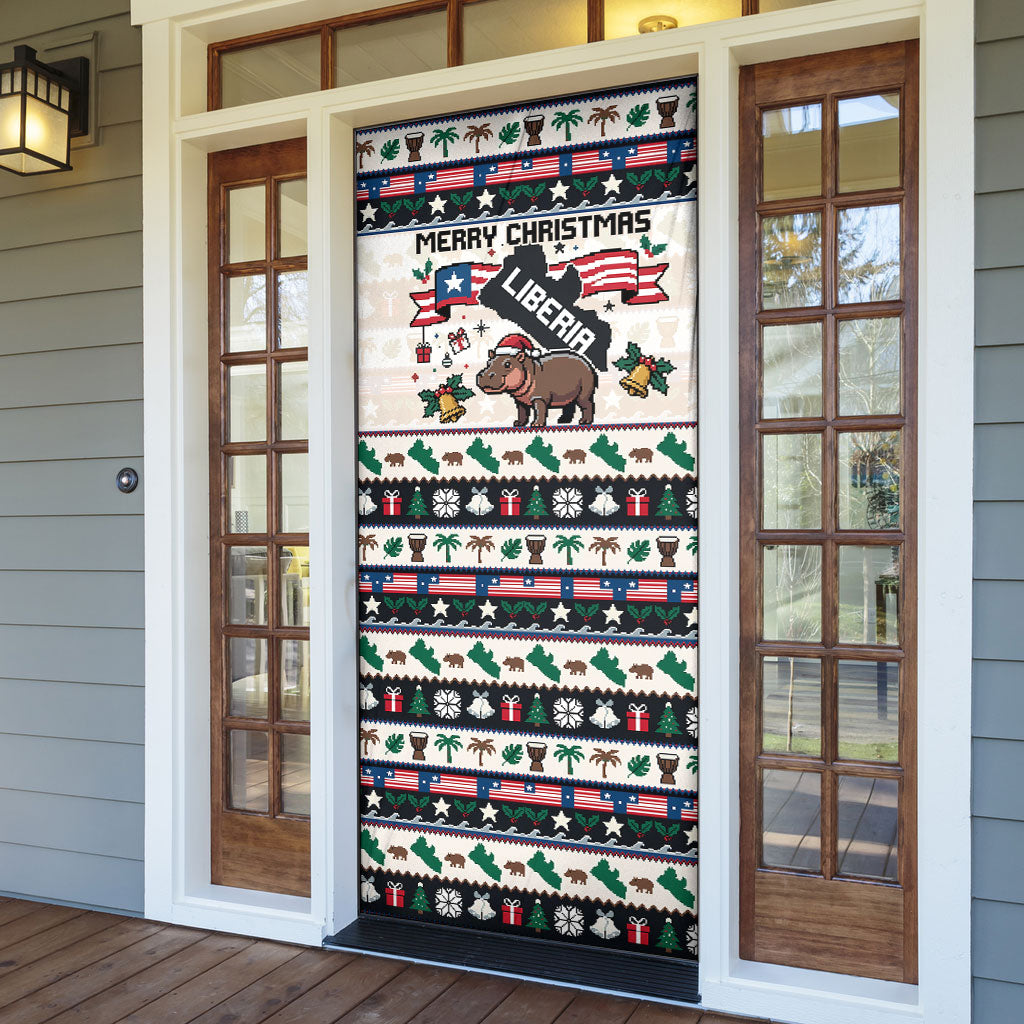Liberia Christmas On You Door Cover Old Man Bayka - Pygmy Hippo - Liberia Map Djembe Drum