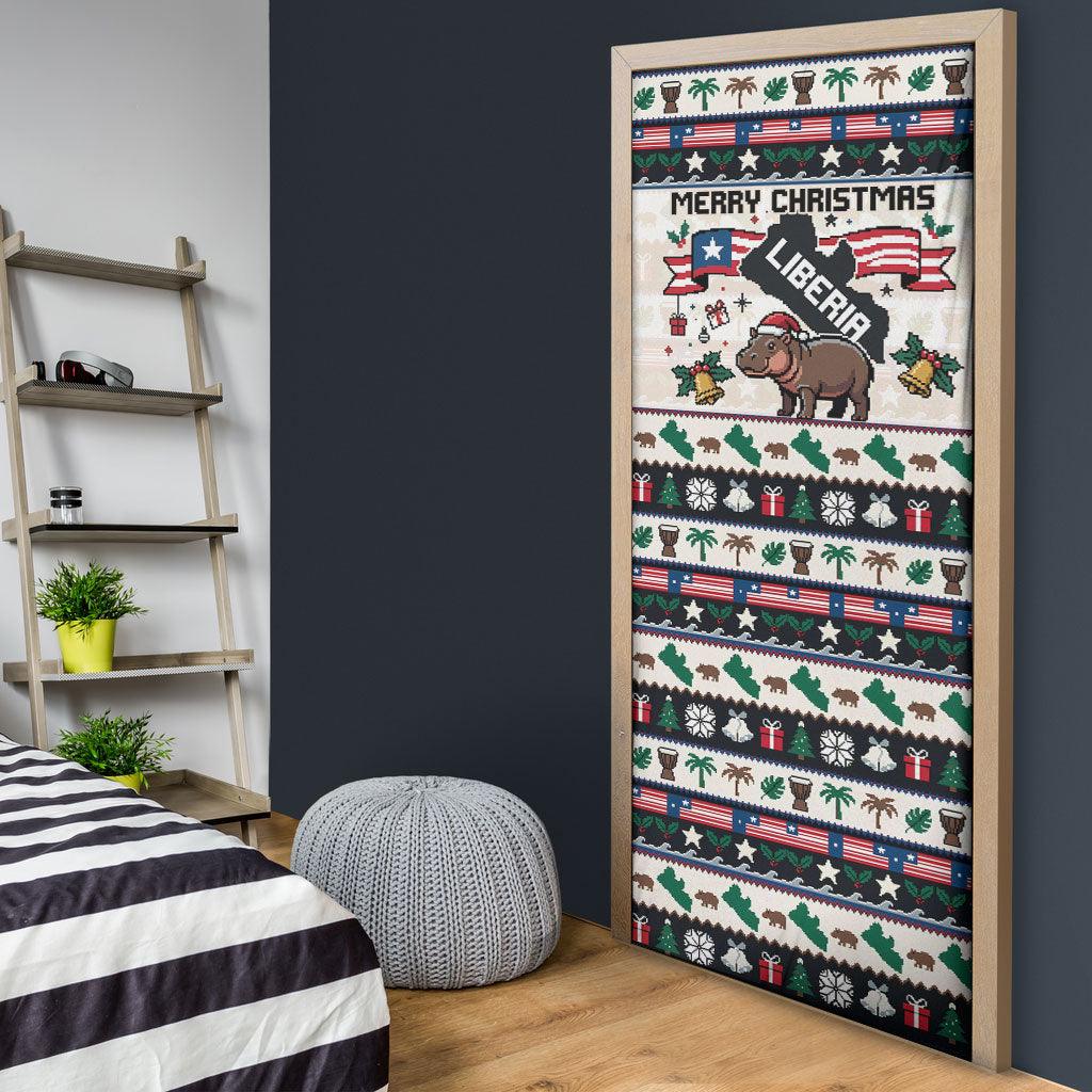 Liberia Christmas On You Door Cover Old Man Bayka - Pygmy Hippo - Liberia Map Djembe Drum