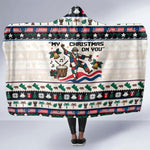 Liberia Christmas On You Hooded Blanket Old Man Bayka - Pygmy Hippo - Liberia Map Djembe Drum