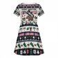 Liberia Christmas On You Kid Short Sleeve Dress Old Man Bayka - Pygmy Hippo - Liberia Map Djembe Drum