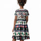 Liberia Christmas On You Kid Short Sleeve Dress Old Man Bayka - Pygmy Hippo - Liberia Map Djembe Drum
