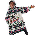 Liberia Christmas On You Kid Wearable Blanket Hoodie Old Man Bayka - Pygmy Hippo - Liberia Map Djembe Drum