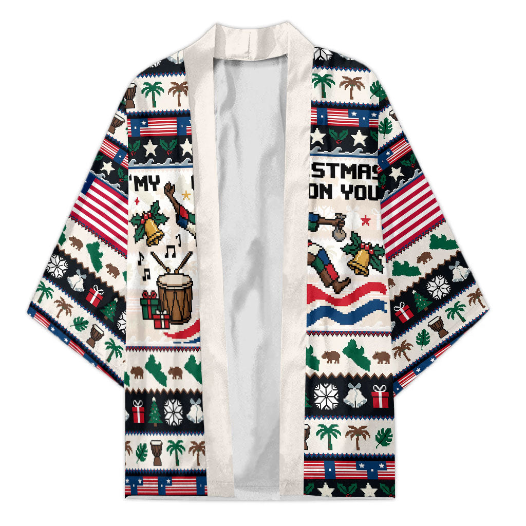Liberia Christmas On You Kimono Old Man Bayka - Pygmy Hippo - Liberia Map Djembe Drum