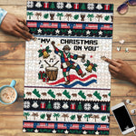 Liberia Christmas On You Puzzle Old Man Bayka - Pygmy Hippo - Liberia Map Djembe Drum