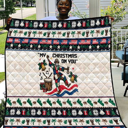 Liberia Christmas On You Quilt Old Man Bayka - Pygmy Hippo - Liberia Map Djembe Drum