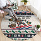 Liberia Christmas On You Round Carpet Old Man Bayka - Pygmy Hippo - Liberia Map Djembe Drum