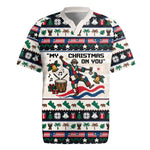 Liberia Christmas On You Rugby Jersey Old Man Bayka - Pygmy Hippo - Liberia Map Djembe Drum