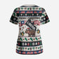 Liberia Christmas On You Scrub Top Old Man Bayka - Pygmy Hippo - Liberia Map Djembe Drum